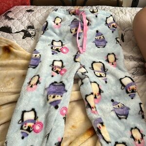 Fluffy Penguin pajama pants